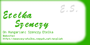 etelka szenczy business card